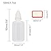 12 Pcs Dropper Bottles with label, 50ml Empty Squeezable Small Mouth Dropper Bottle, Liquid Dropper Bottle with White Cap