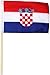 Produktbild Fahne Flagge Kroatien 30 x 45 cm mit Stab