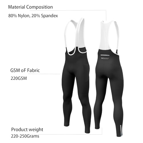 Lo.gas Calça masculina de ciclismo acolchoada para ciclismo com alças de ombro 4D, respirável, secag