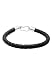 Produktbild Paulo Fanello Armband Echtleder Basic Haken Geflochten in 925 Sterling Silber - 19cm Länge