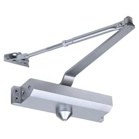 Automatic Door Closer Heavy-Duty Aluminum Adjustable Interior and Exterior Doors, Grade 1, Size 1 to 4 [1 Pack] Cover