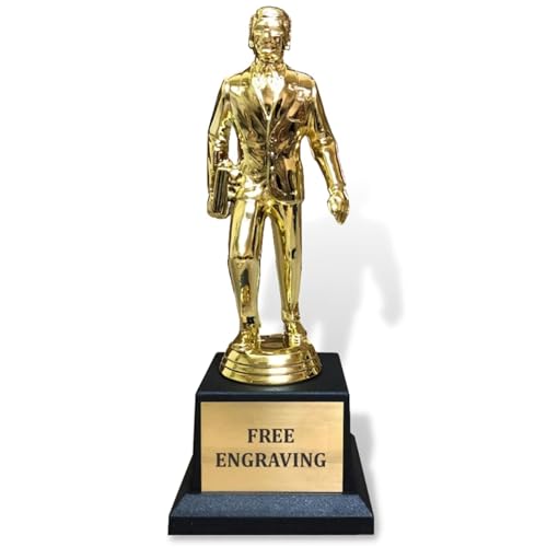 Trophy Outlet Dundie Award Trophy for Adults Coworkers Boss and Friends - Personalized Engraved Office Gift Award with Custom Text - Custom Engraved Dundie Trophy