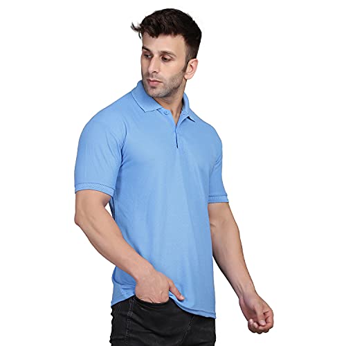 Image of INKKR Men's Combo Polo Neck Cotton Blend Solid T-Shirt (Pack of 2)
