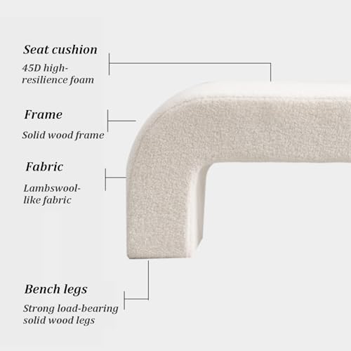 Banc avec assise en mousse confortable pour petits espaces