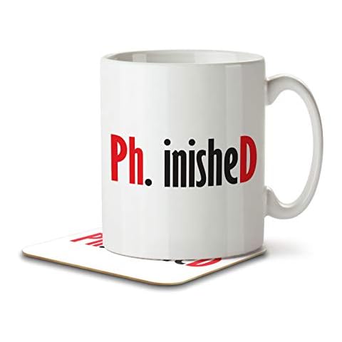 Ph.inisheD - Mug and Coaster by Inky Penguin Cover