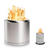 Red Mountain Valley 19'' Portable Wood Burning Smokeless Fire Pit with Removable Ash Pan, Outdoor Fireplaces for Camping, Patio, Stainless Steel None-Smoke Firepits for Outside, Silver