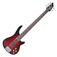 Comfort And Playability With A Low B Includes Jack Cable, Plectrums, Strap and Gig Bag Ergonomic Design With Wide Cutaways 1 Single Coil & 1 Split Coil Pickup Lightweight Solid Paulownia Body Transparent Gloss Red Finish