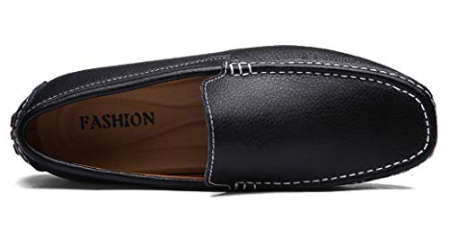 Santimon Mens Casual Loafer Slip-on Moccasin Boat Shoes Flat Driving Shoes3