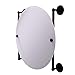 Allied Brass Monte Carlo Collection Round Frameless Rail Mounted Wall Mirror, Matte Black