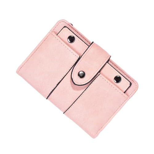 Fashionable Small Wallet for Women with Zipper Pocket Stylish Short Pu Coin Holder Multiple Card Slots Compact Design Pink