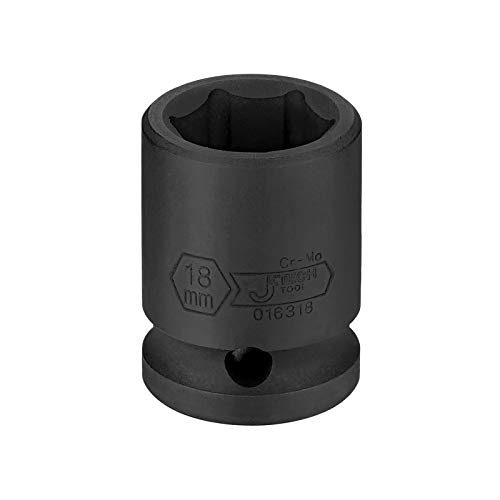 JETECH 1/2 Inch Drive 18mm Standard Impact Socket, Chrome Molybdenum ...