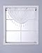 Linens And More Gorgeous Elegant Valance Shabby Chic Style Single Curtain, 48"X38"", White,