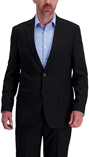 Haggar Mens Smart Wash Premium Stretch Classic Fit Solid Suit Separates-Pants &amp; Jackets