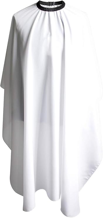 OSEN Nylon White Barber Apron for Men Hair Cutting Barber Cloth Cape Salon Apron Sheet for Haircut, 55 X 47 Inch, Pack of 6