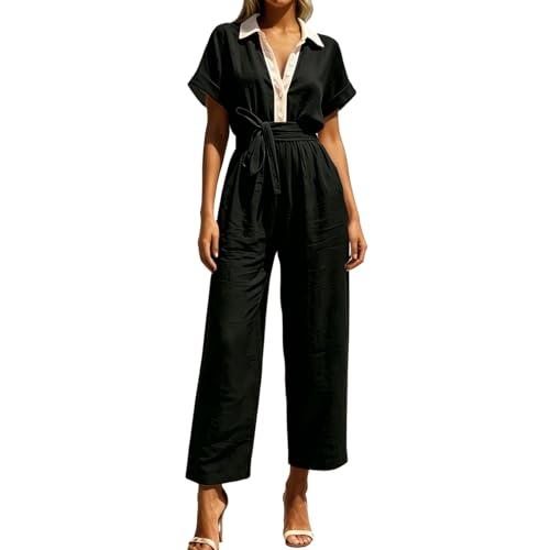 Mono de mujer bicolor con diseño elegante de manga corta de verano
