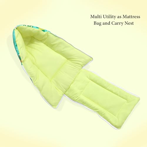 MOM & SON Cotton 29.52x17.71x3.93 inches Sleeping and Carry Bag, Green