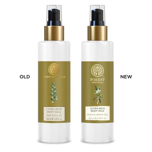 Image of Forest Essentials Ultra-Rich Body Milk Oudh & Green Tea | Ayurvedic Nourishing Body Lotion to Replenish Skin Moisture and Leave it Smooth & Scented