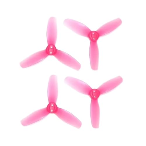 MeVCWF 2 Pares de hélices T3X3.2X3 de 3 Pulgadas y 3 impulsores de PC, hélices positivas y negativas for dron FPV AVATA2, Accesorios(2Pairs Pink)