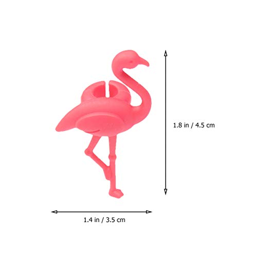 Hemoton 12pcs Silicone Wine Marker Flamingo Glass Identifier Recognizer Champagne Cocktails Drink Charm Label for Christmas Halloween Bar Party - Image 3