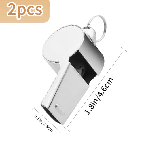 Image of Bsofing Whistle, Coaches Whistle with Lanyard, Whistle for Coaches, Whistle for Teachers, Stainless Steel Sports Whistles, Loud Crisp Sound Whistles Great for Coaches, Referees, and Officials