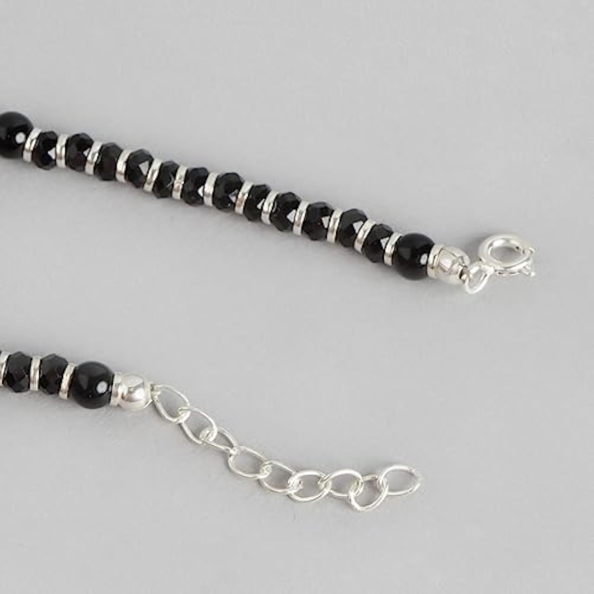 925 Silver Coloured Stones Nazaria Anklet Single