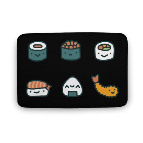玄関マット室内 日本料理 和風 美味しい食物 泥落としマット 滑り止め 50x80cm 大判 カーペット 耐摩耗性 吸水 ドアマット バスマット ふわふわ 柔らか 洗える 抗菌防臭 足拭きマット 廊下 洗面所 掃除 ラグマット オールシーズン適用 水洗い