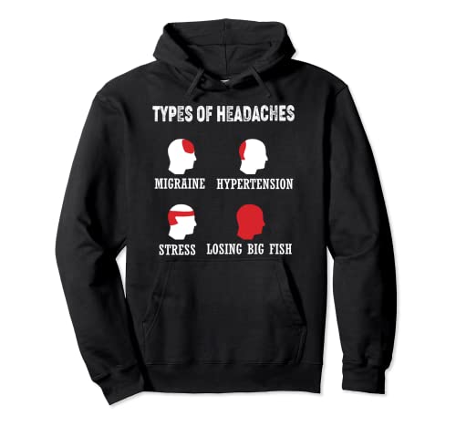 Funny Fishing Types Of Headaches Sudadera con Capucha
