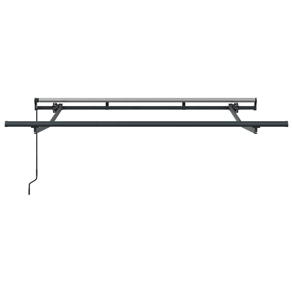 Markisenrahmen einziehbar 250 x 200 cm Metall, Markisengestell für Garten Terrasse Anthrazit
