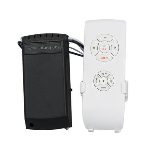 Controlador De Luz del Ventilador Kit De Control Remoto para Ventilador De Techo Ajuste De La Velocidad del Viento Y Control De La Luz con Engranajes con Receptor Fácil Instalación