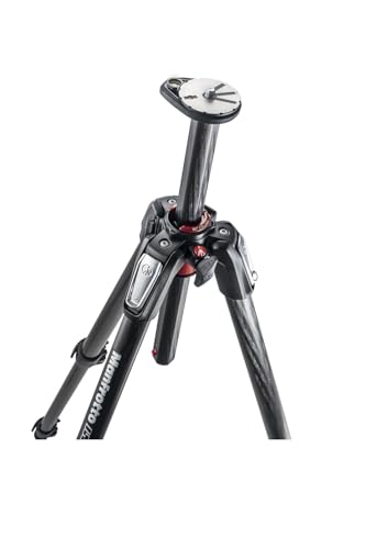 マンフロット(Manfrotto) 【Amazon.co.jp限定】055プロカーボンファイバー三脚3段 最大高170cm 格納高61cm 自重2.0kg 耐荷重20kg スマホクランプ付属 雲台なし レバーロック プロユース スタジオ JP A00025BMN