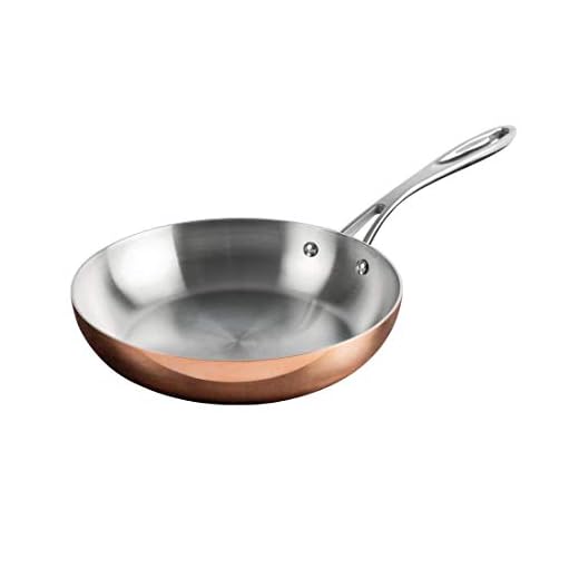 Vogue CM679 Tri parete rame padella, 240 mm