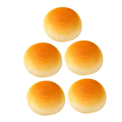 ibasenice 5pcs Simulated Bread Hamburger Buns Simulation Bread Artificial Prop Cake Shop Display Prop Fake Bread Photo Prop Simulation Food Model Prop Fake Food Pu Decorations 7c Steamed Bun
