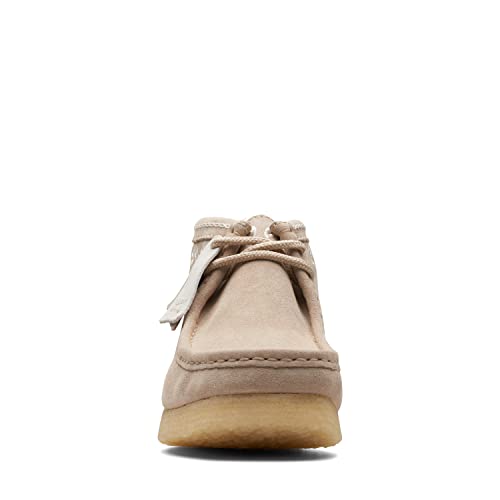Image of Clarks Womens Wallabee Suede Fringe Lace Up Flats