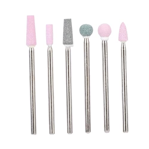 Juego de 6 brocas para taladro de uñas de acero inoxidable miniatura 4