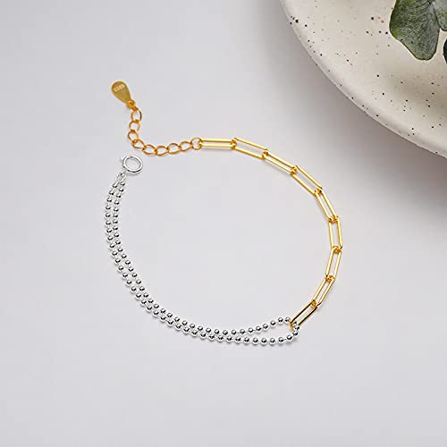Bracelet d'amitié en Argent 925 double couche réglable pour femme