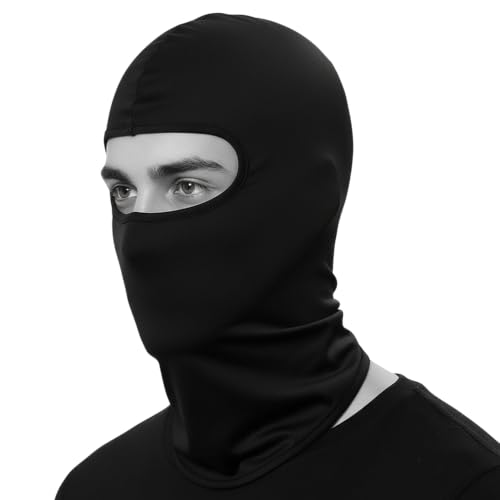 Image of Kingsway Balaclava for Men 4-Way Stretch | Motorcycle Full Face Mask Under Helmet | Breathable Sweat Absorbing Quick Dry Fabric | UV & Dust Protection