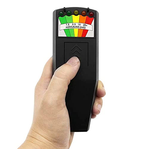 JahyShow Emf Meter Ghost Hunting: Emf Meter Radiation Detector for EF RF MF - Handheld Emf Detector or Home and Office Emf Inspections, Black