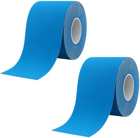 Kit 2 Kinésio Fita Bandagem Elástica Azul Tape Adesiva Fisioterap...