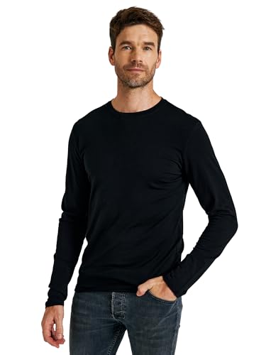 METARINO Men's Merino Wool Base Layer Merino Wool Long Sleeve Shirt for Skiing,Hiking,Cycling,Sports