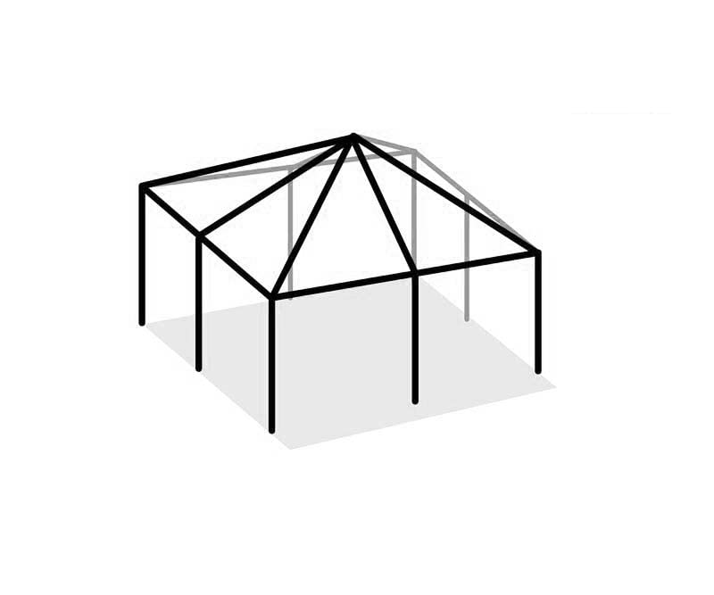 Replacement 20x20 Galvanized Steel Tent Frame | Canopy TOP...