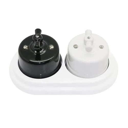 Interrupteur rotatif va-et-vient en céramique bouton double commande