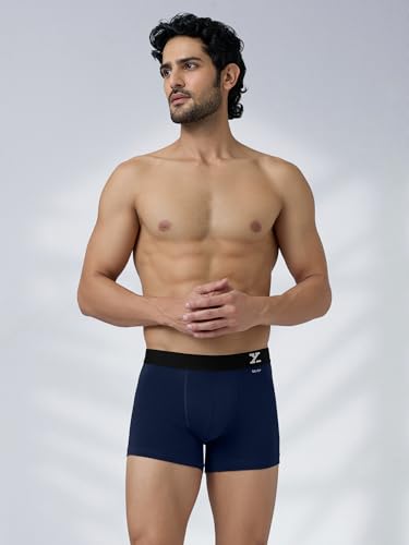 Image of XYXX Men's Aero Super Combed Cotton Trunks | Antimicrobial, Regular Fit, No-Marks Waistband | Underwear for Men Combo (Pack of 3)