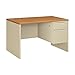 HON 38251CL 38000 Series Right Pedestal Desk, 48w x 30d x 29-1/2h, Harvest/Putty