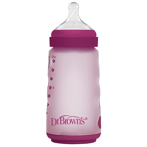 Dr. Brown's Silicone Baby Bottle, 9 oz, Level 2 Nipple, 3m+, Pink, 1-Pack - image 4