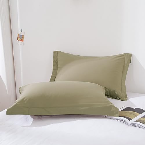 Image of EMME Cotton Duvet Cover Twin 2-Piece Set Soft Bedding Collection Twin XL Comforter Cover with Pillow Sham Solid Color Button Closure & Corner Ties (Brown, Twin /Twin XL)