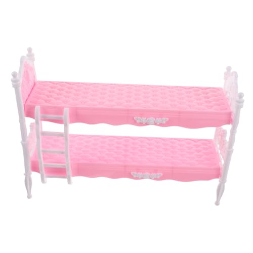 HONMEET Accesorio para Muñeca De Princesa, Modelo De Litera para Niñas, Suministro De Juego De Simulación, Muebles En Miniatura Detallados para Casa De Muñecas, Mini Accesorio De Cama