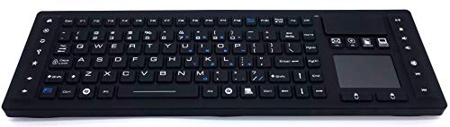 Dsi Rf Wireless Keyboard With Touchpad Ip67 Waterproof Silicone Black Tbk104 #TOP6