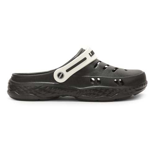 Image of Liberty A-HA BEACHRIDEM Clogs for Men - Black & Grey EVA Slip-On Casual Clogs | Soft Moulded Footbed, Lightweight Everyday Footwear for Home, Casual, Errands, Daily, Outdoor & Relaxed Wear