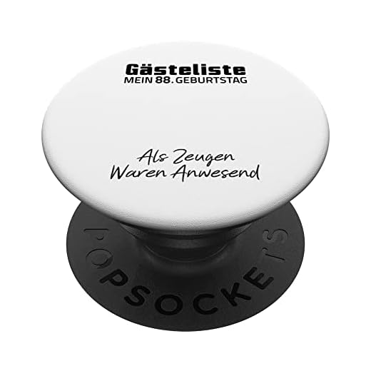 Gästeliste Mein 88. Geburtstag Libro de visitas Firma PopSockets PopGrip Intercambiable