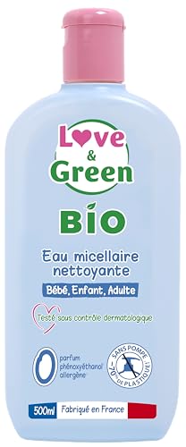 Love & Green - Eau Micellaire Nettoyante Bio 0% 500 ml -...